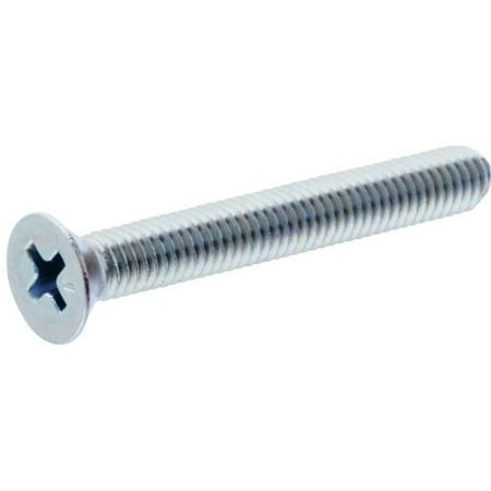 [400007076] Zinc Flat Head Phillips Machine Screw (#6-32 X 2 ) - 8 Pc