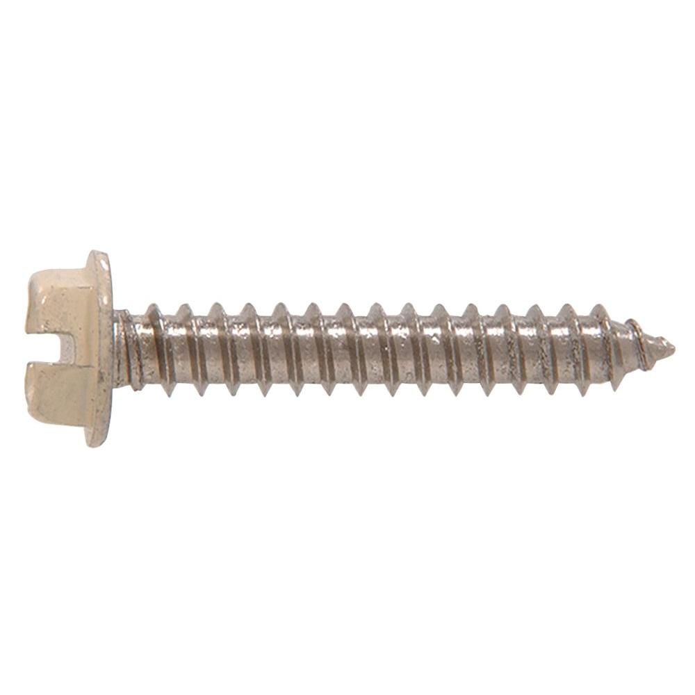 Hillman #8 5/8 in. Slotted Hex-Head Sheet Metal Screws (20-Pack)