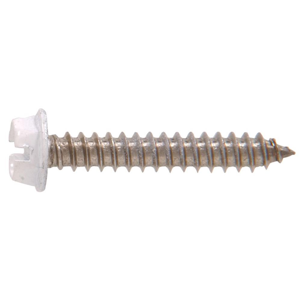 #8 1 in. Slotted Hex-Head Sheet Metal Screws (20-Pack)