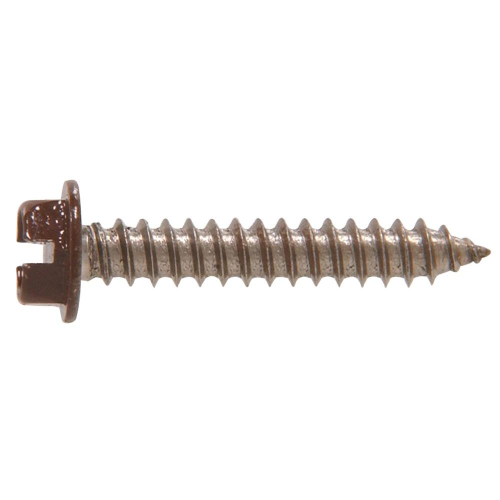 Hillman #8 1 in. Slotted Hex-Head Sheet Metal Screws (20-Pack)