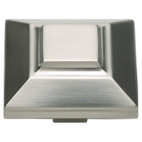 Atlas Homewares 4002 Trocadero 1-1/2 Inch Square Cabinet Knob Brushed Nickel Cabinet Hardware Knobs Square
