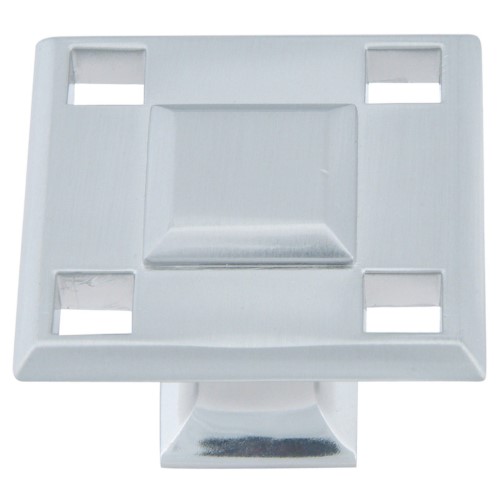 Atlas Homewares 4007 Craftsman 1-5/16 Inch Square Cabinet Knob Brushed Nickel Cabinet Hardware Knobs Square