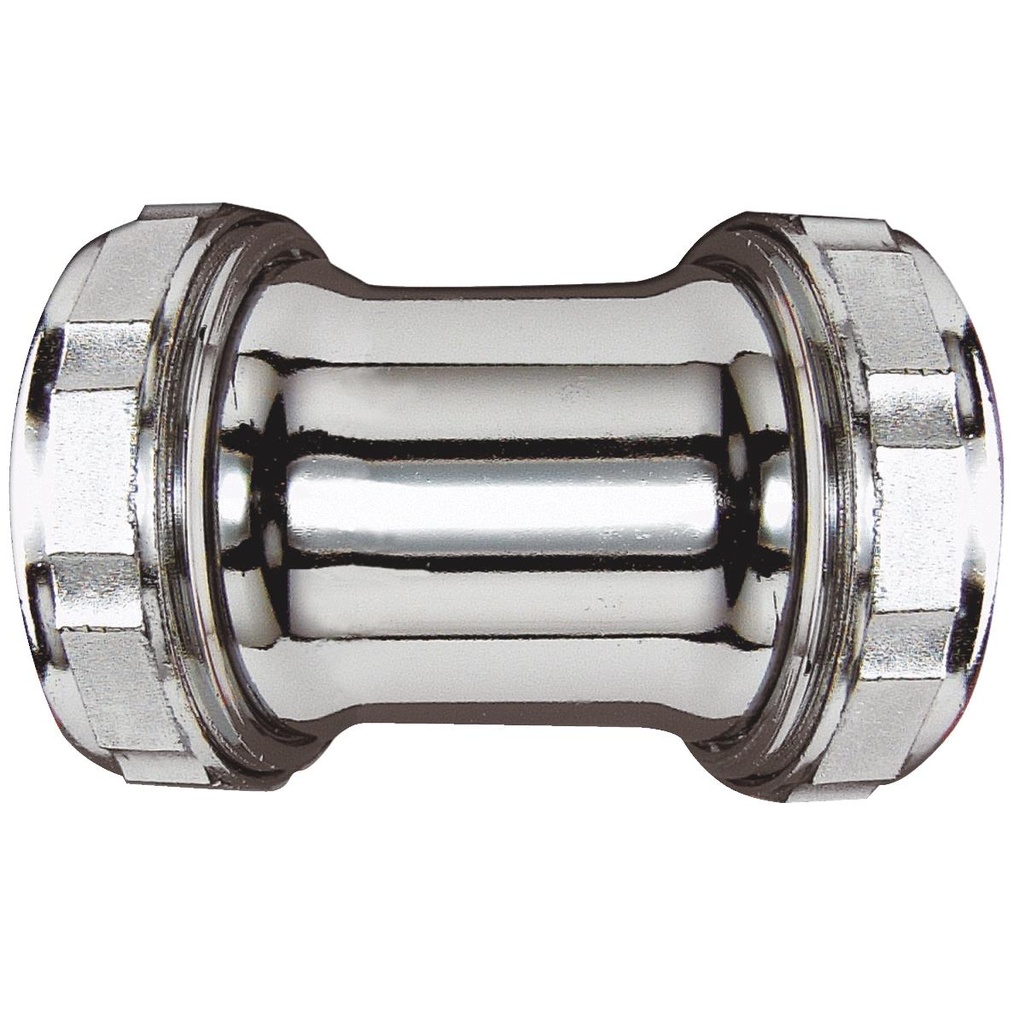 [404084] Keeney Double Slip 1-1/2 in. Chrome-Plated Brass Straight Coupling 670K - All