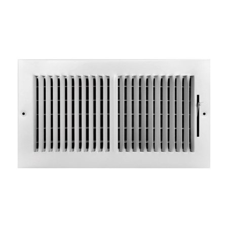 Tru Aire 6 in. H X 12 in. W 2-Way Powder Coat White Steel Wall/Ceiling Register