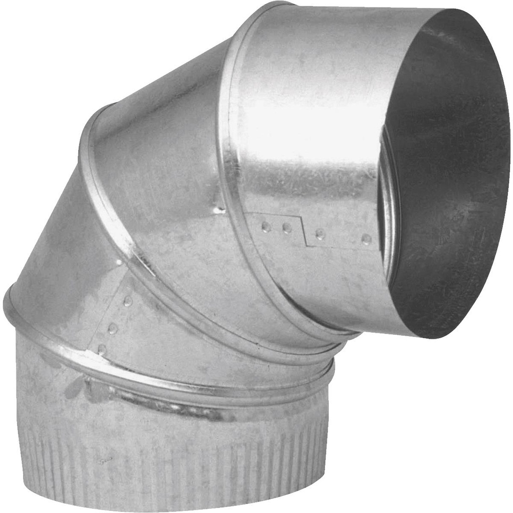 [40797] Imperial Manufacturing 4 in. Dia. X 4 in. Dia. Adjustable 90 Deg. Galvanized Steel Elbow Exhaust