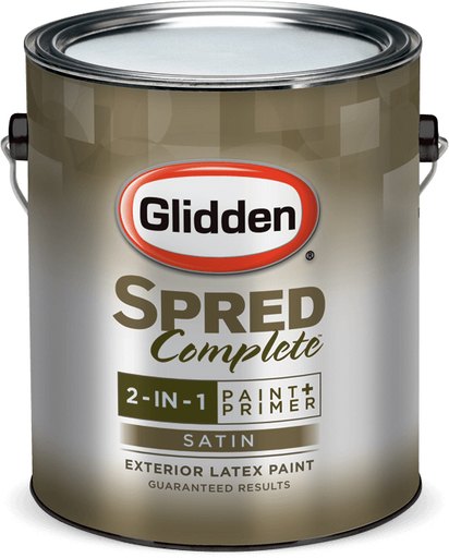 Glidden SPN6011 GAL Spred Complete 2-in-1 Exterior Paint + Primer, Satin, Base 1 Color