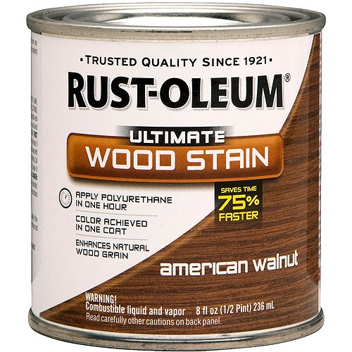 Rust-Oleum 260373 Ultimate Wood Stain W/ Natural Wood Grain, 1/2 Pt, Cabernet