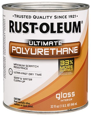 Rust-Oleum 260162 Ultimate Interior Polyurethane, Gloss, Qt.