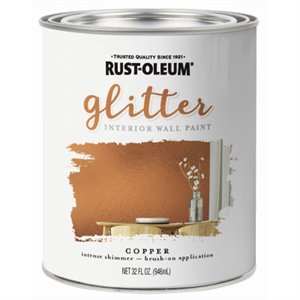 Glitter Wall Paint, Copper, Quart