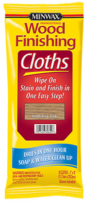 [420013440] Minwax® Wood Finishing Cloths Natural Oak  8-Cloths
