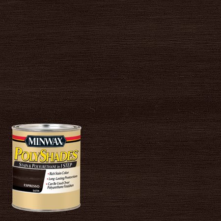 Minwax PolyShades Semi-Transparent Satin Espresso Oil-Based Stain/Polyurethane Finish 1 Qt