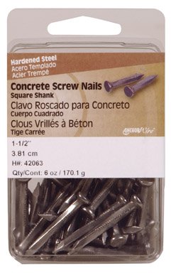Hillman Concrete Screw Nails 1-1/2   Square Steel Clamshell