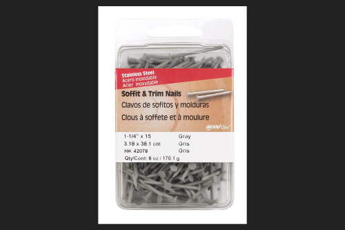 TRIM NAILS 1-1/4   S/S  GRIS 6OZ