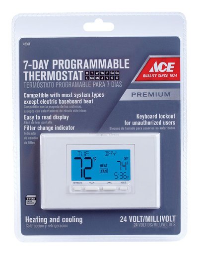 [42361] Ace Heating and Cooling Touch Screen Programmable Thermostat