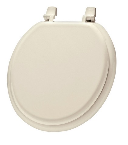 [4263315] Mayfair Round Bone Molded Wood Toilet Seat