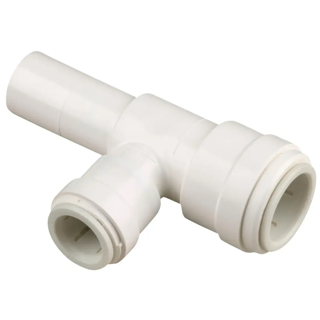 3533-14 Reducing Pipe Tee, 3/4 in, Sweat Push-Fit, Plastic, White, 250 PSI Pressure