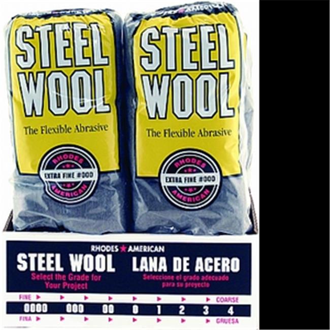 Steel Wool, No 000 Grit, Extra Fine, Gray