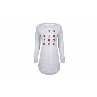 [430000457] Kitschy Christmas Dresses Large (10 12) Athletic Heather 12 Days of Christmas