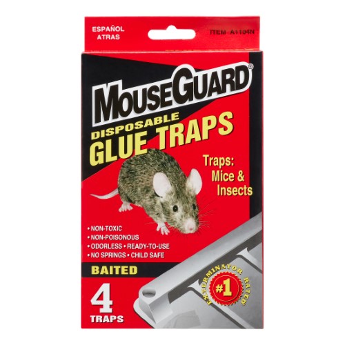 MouseGuard Disposable Glue Traps for Mice and Insects (4-Pack)