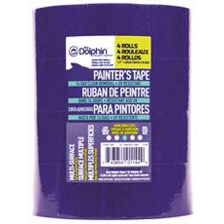 Blue Dolphin Painter S Tape  1-1/2 in.  Blue  1.41 in. X 60 Yd.  4 Rolls per Pack