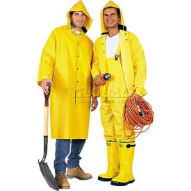 ComfitWear 2-Piece 48 Inch Raincoat, Yellow, Polyester, 2XL - Pkg Qty 10