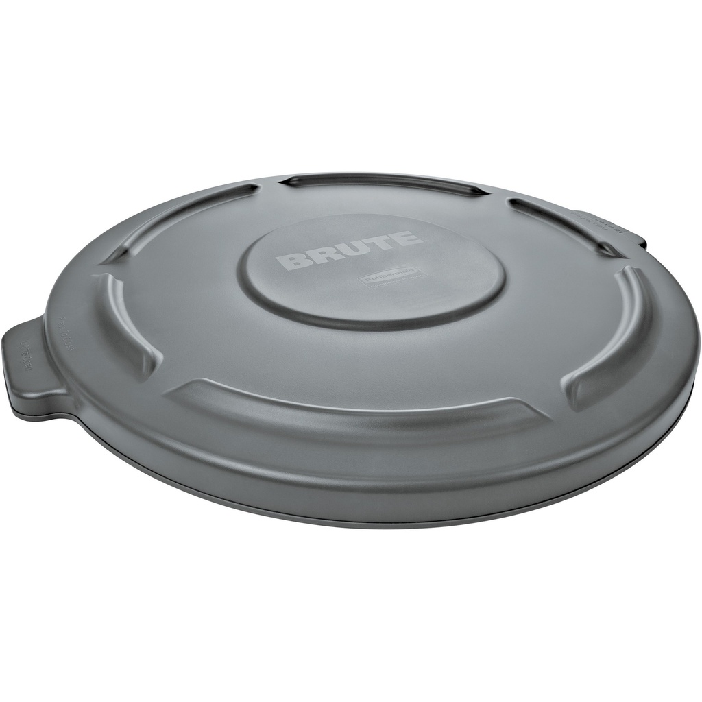 Brute Self-Draining Flat Top Lids, 24.5" Diameter X 1.5h, Gray