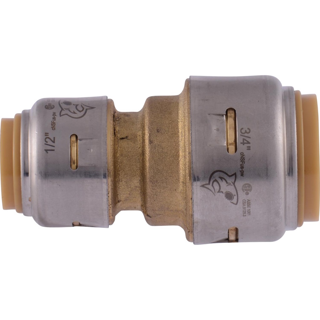 SharkBite Push to Connect 3/4 in. PTC X 1/2 in. D PTC Brass Reducing Coupling