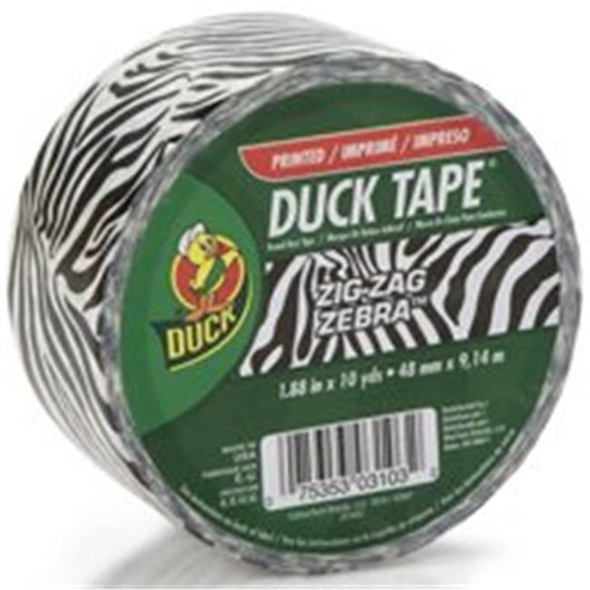 Duck Brand Printed Duct Tape Patterns: 1.88 in X 30 Ft. / Zebra / Zig-Zag (Black & White)