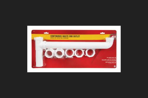 [43781] Ace 1-1/2 in. Dia. X 1-1/2 in. Dia. X 16 in. L Slip to Slip Plastic Continuous Waste Connector