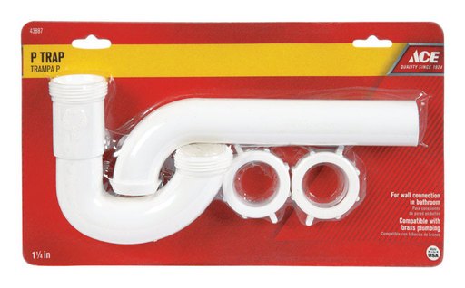 [Case of 5] 1-1/4 in. Slip X 1-1/4 in. Dia. Slip Plastic P-Trap