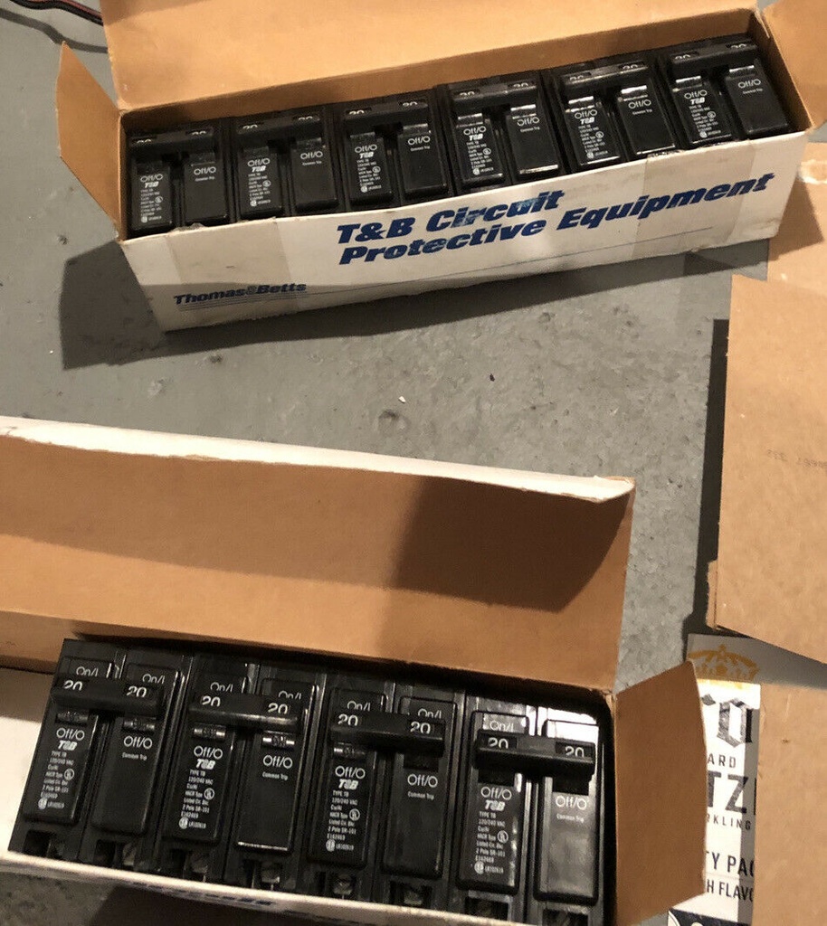 Thomas and & Betts TB220 Breaker Two Pole Lot of 10