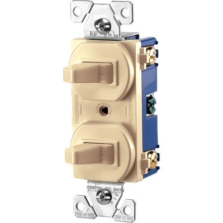 Eaton 271V-BOX 15-Amps 120/277-Volt Traditional Heavy Duty Grade Two Single-Pole Switches  Ivory