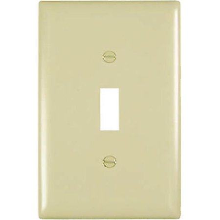 [450010047] TradeMaster Wallplate, 3-5/16 in L, 5.062 in W, 1 -Gang, Nylon, Ivory