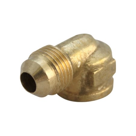 JMF 1/2 in. Flare X 3/8 in. Dia. FPT Yellow Brass Elbow