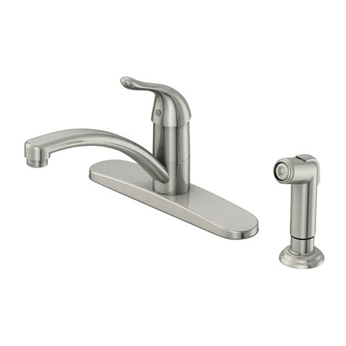 Oakbrook Collection Pacifica One Handle Brushed Nickel Kitchen Faucet Side Sprayer Included