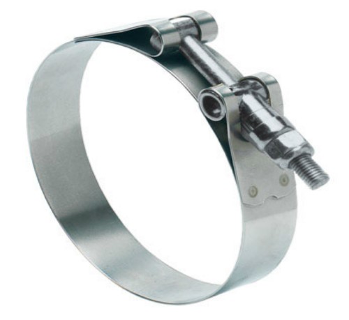 [4565180] Ideal Tridon 1-1/2 in. 1-5/8 in. 150 Silver Hose Clamp with Tongue Bridge Stainless Steel Band T-Bol