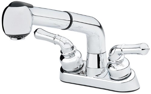 Homewerks Pullout Two Handle Chrome Laundry Faucet