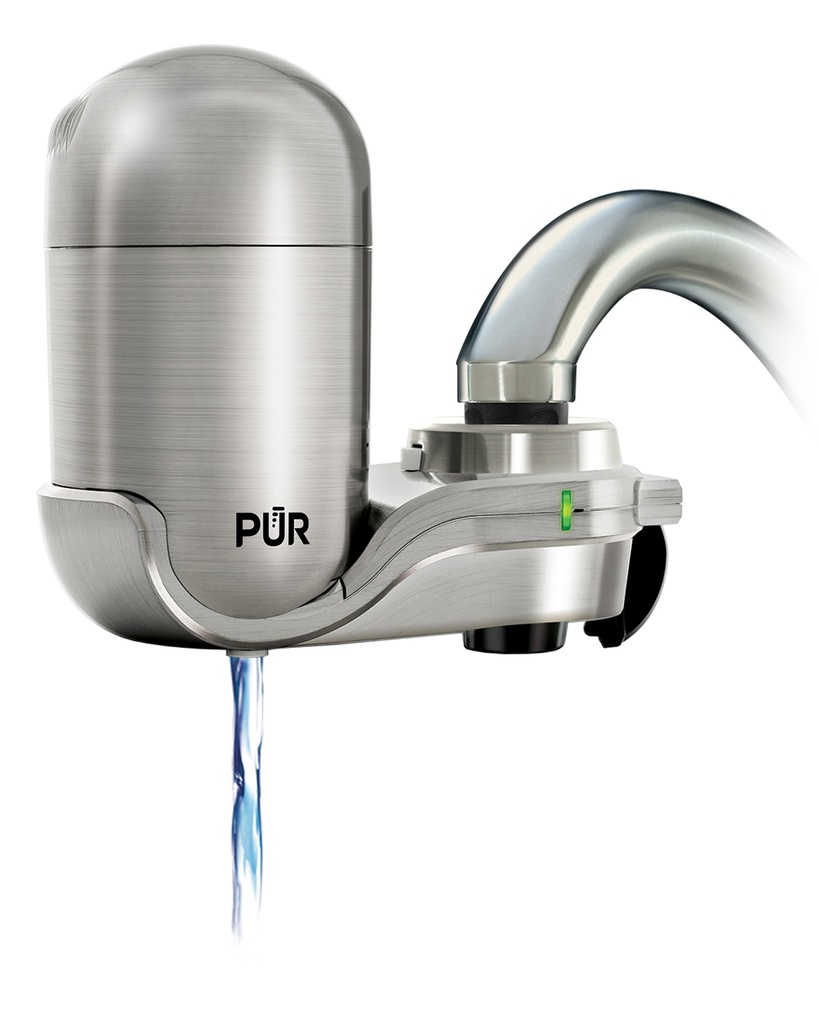 PUR Plus Faucet Mount Water Filtration System  Stainless Steel Finish  FM4000B