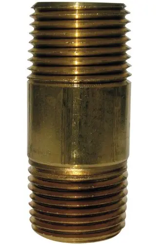 Company 1/2 in. MPT X 1/2 in. D MPT Brass Nipple 5 in. L