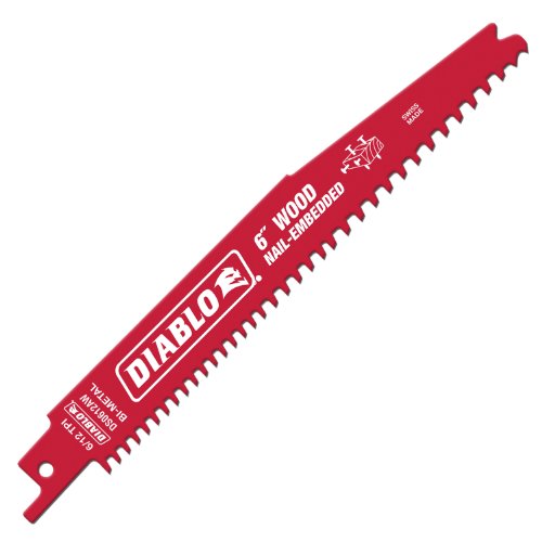 Freud DS0612AW Diablo Bi-Metal 6-Inch 6/12-TPI Reciprocating Saw Blade