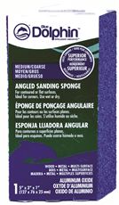 1030939 Blue Dolphin Dual Angle Sanding Sponge, Medium & Coarse, Carded