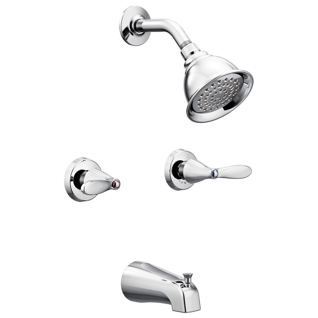 Moen Adler 2-Handle Chrome Tub and Shower Faucet