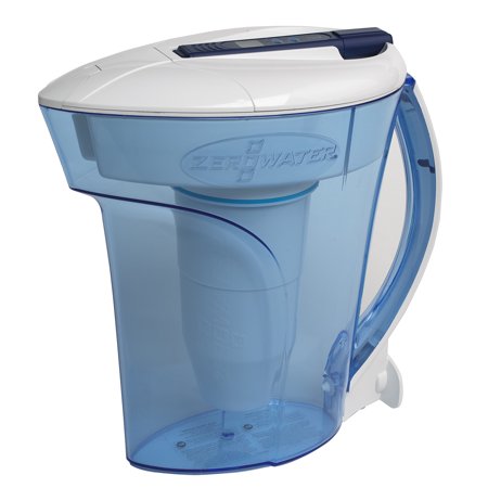 ZeroWater Ready-Pour 10 Cups Blue/White Water Filtration Pitcher 