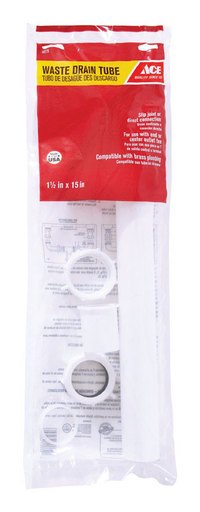Ace 1-1/2 in. D X 15 in. L Plastic Waste Arm