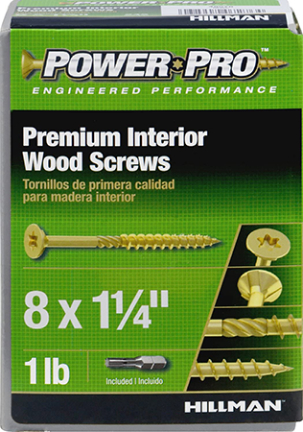Hillman Fasteners 48582 9 X 2.25 in. Power Pro Premium Interior Wood Screws - 1 Lbs