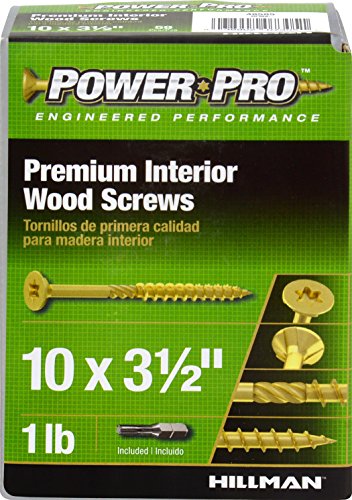 HILLMAN Power Pro No. 10 X 3-1/2 in. L Star Coarse Wood Screws 55 Pk