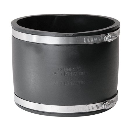 Fernco Schedule 40 6 in. Hub X 6 in. D Hub PVC 8 in. Flexible Coupling 1 Pk