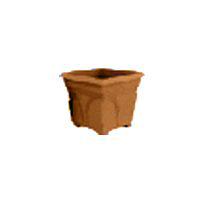 Deck Planter, 13.08 in H, 14.88 in W, 14.88 in D, Square, Plastic, Terracotta
