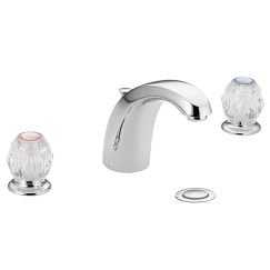 Chateau Chrome Two-Handle Low Arc Bathroom Faucet