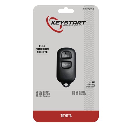 Replacement Key Self Programmable Remote Automotive TOY025 Double for Toyota Black